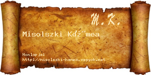 Misolszki Kámea névjegykártya
